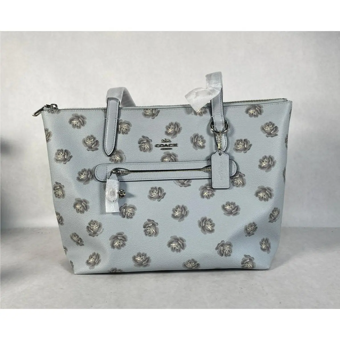 Coach Taylor Shoulder Tote Rose-strewn Silver/sky E1832-32310