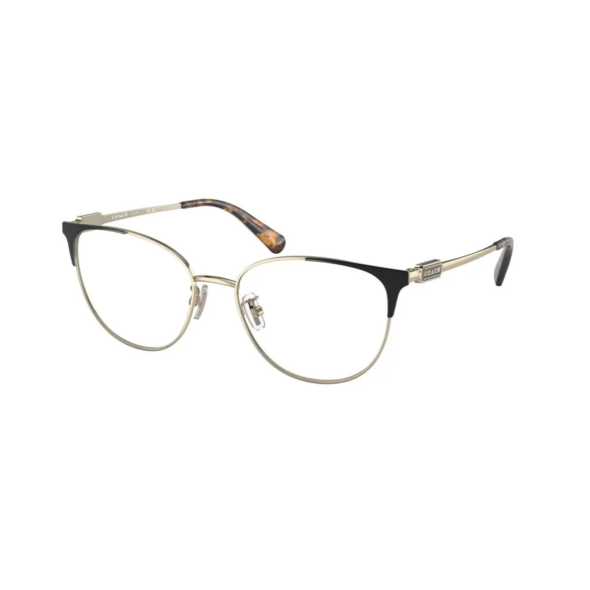 Coach HC5148 9396 Shiny Light Gold Black Demo Lens 54 mm Women`s Eyeglasses