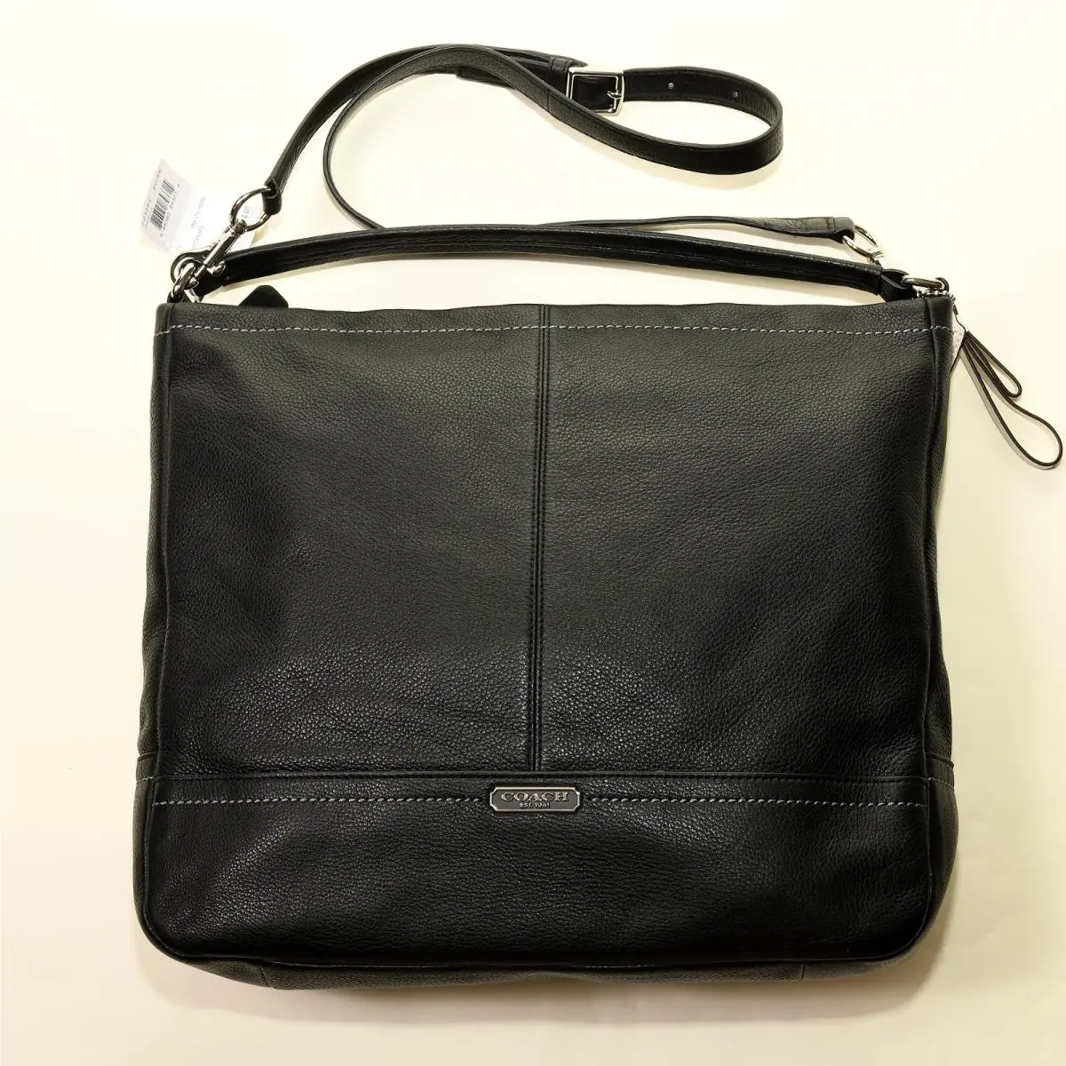 Coach F23293 Park Leather Hobo Black Pebbled Leather Shoulder Bag