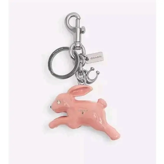 Bunny Bag Charm Keychain with Sparking Crystal and Dust Bag by Coach