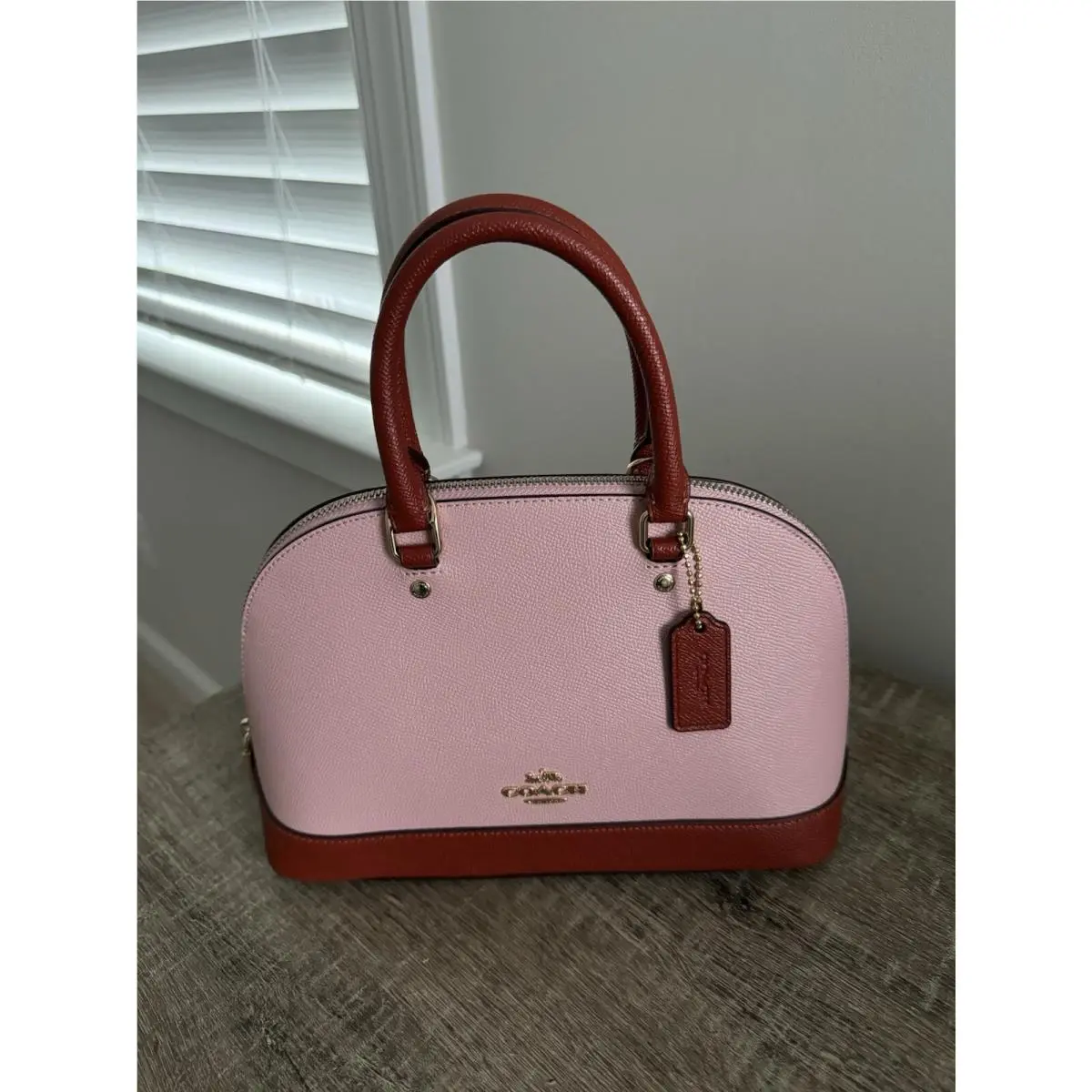 Coach Colorblock Mini Sierra Satchel - Blush Terracotta - F24589