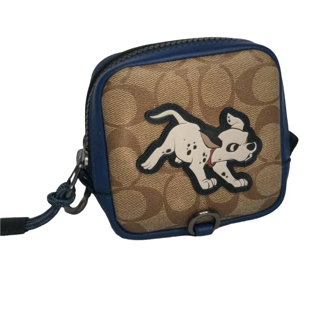Coach Disney X Square Hybrid Pouch Signature Canvas with Dalmatian Motif
