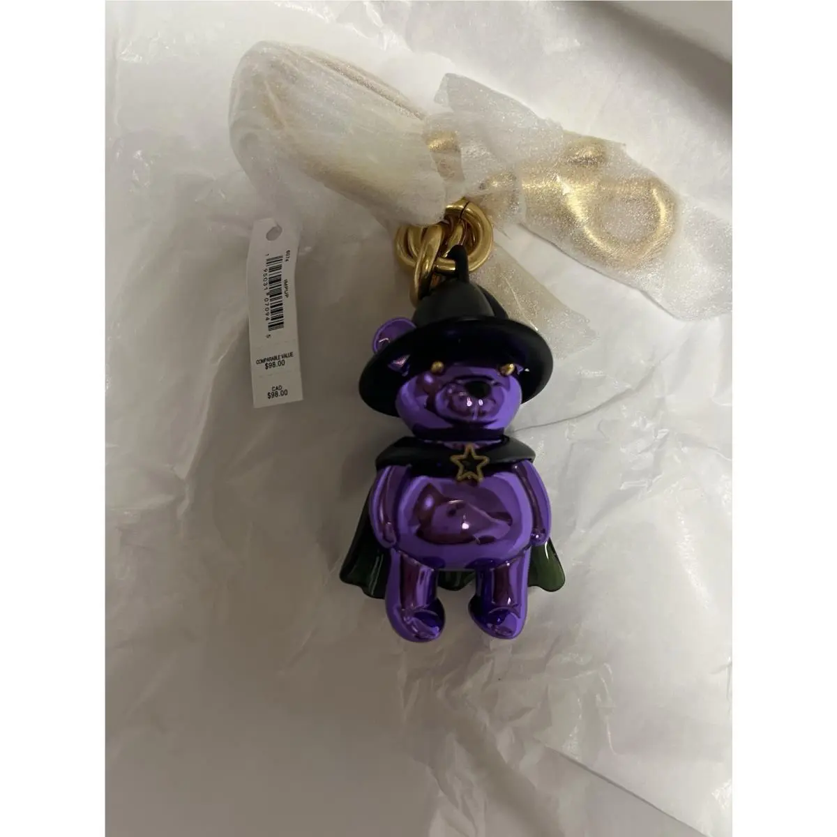 Coach Witch Keychain Teddy Bear Key Bag Charm Halloween 6074