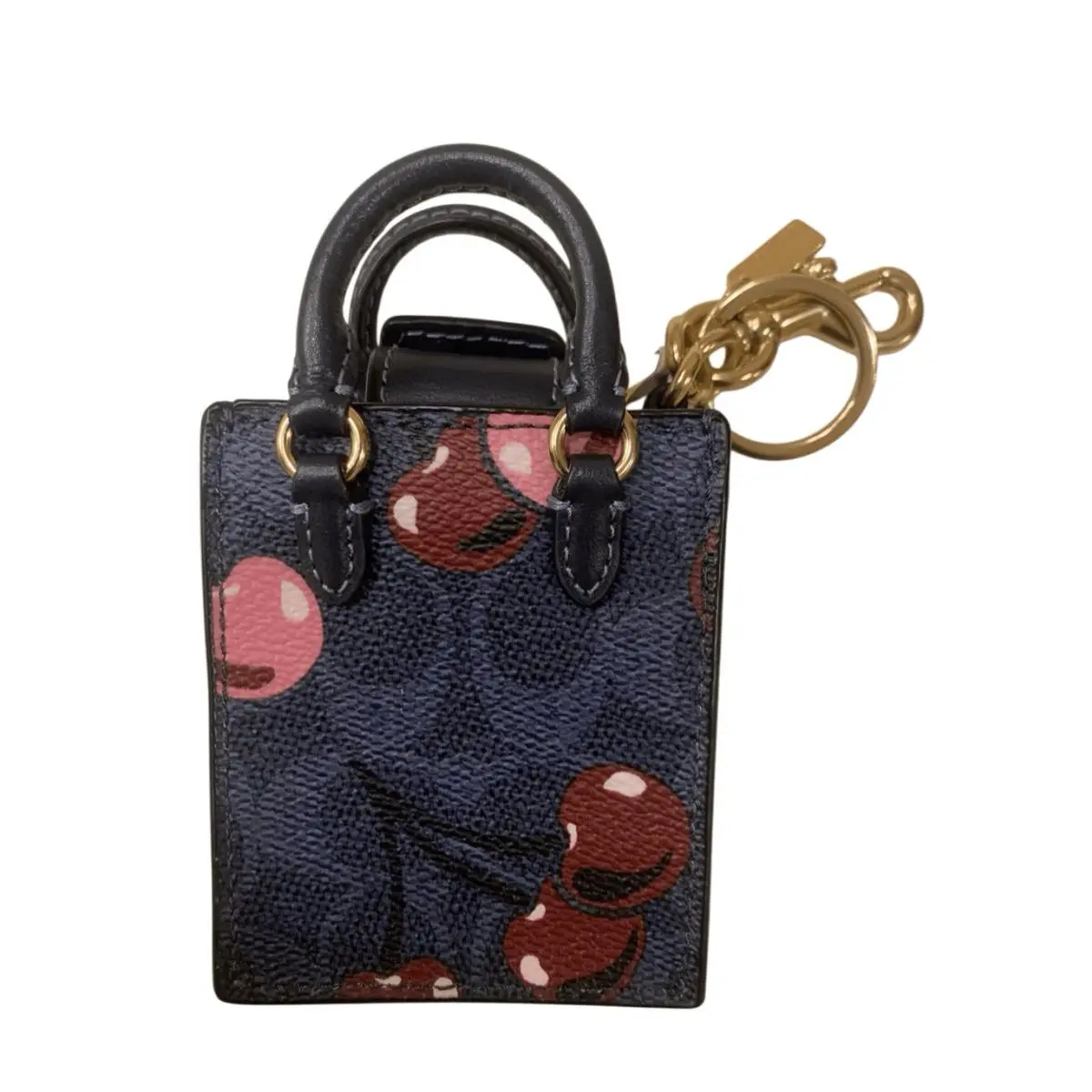 Coach CZ084 Cherry Mini Tote Bag Charm Denim Multi