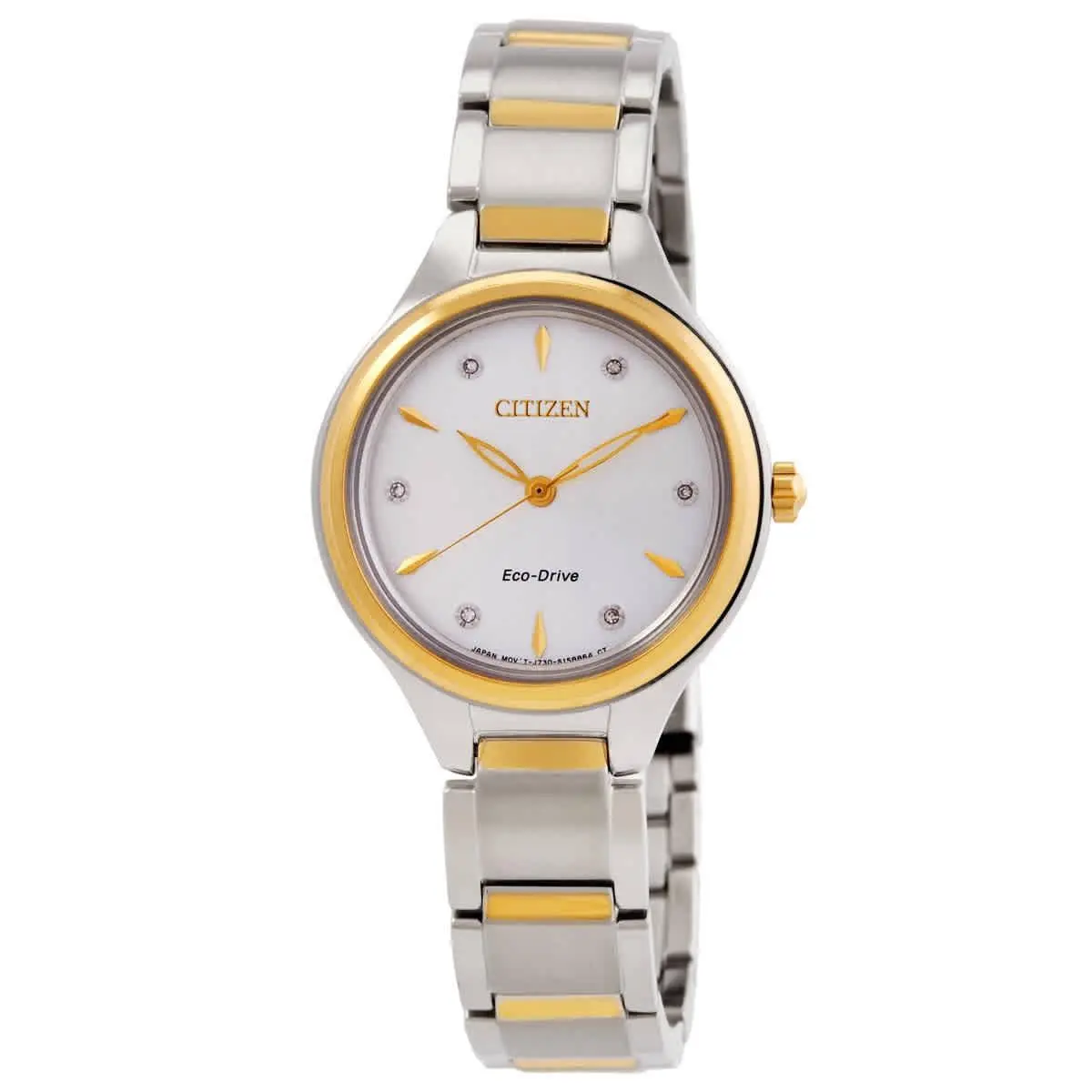 Citizen Diamond Silver Dial Ladies Watch FE2104-50A