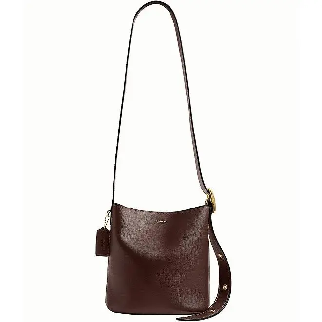 Coach CCX07 Bleecker Leather Bucket 21 Crossbody Bag Maple