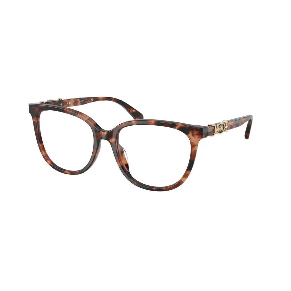 Coach HC 6260 F Peach Tortoise Demo Lens 5590 Eyeglasses