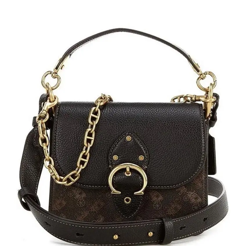 Coach Horse Carriage Beat Crossbody Shoulder Bag 18 Truffle Black