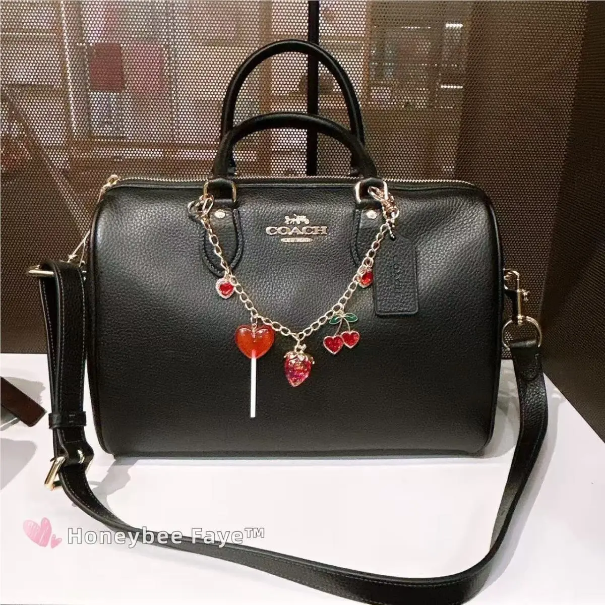 Coach Rowan Large Satchel Bag CES11 Gold/black