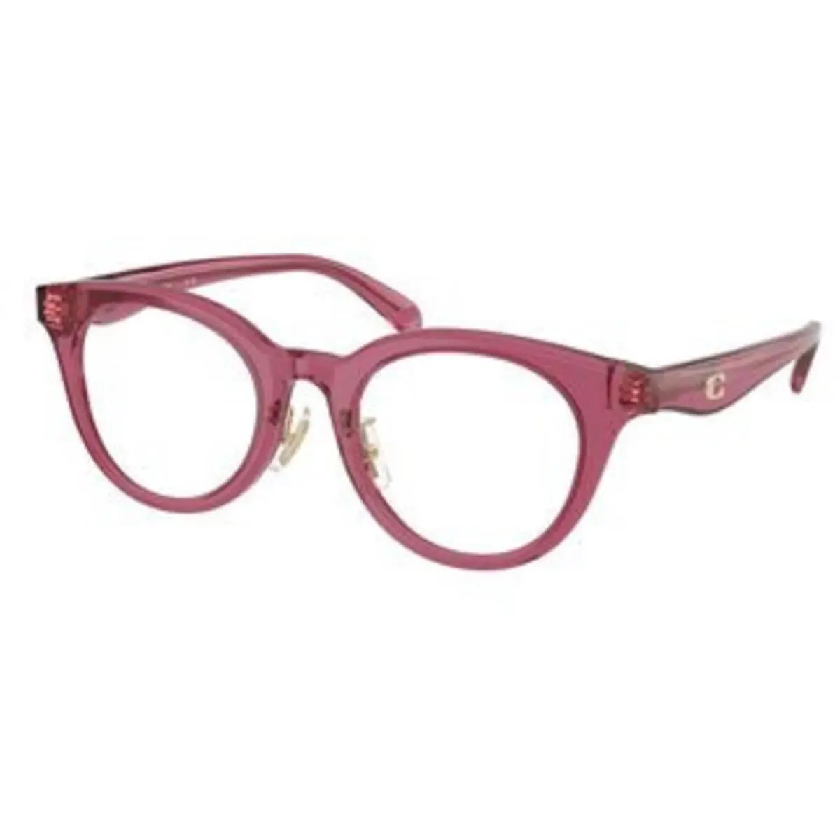 HC 6280 D Transparent Burgundy Demo Lens 5824 Eyeglasses by Coach