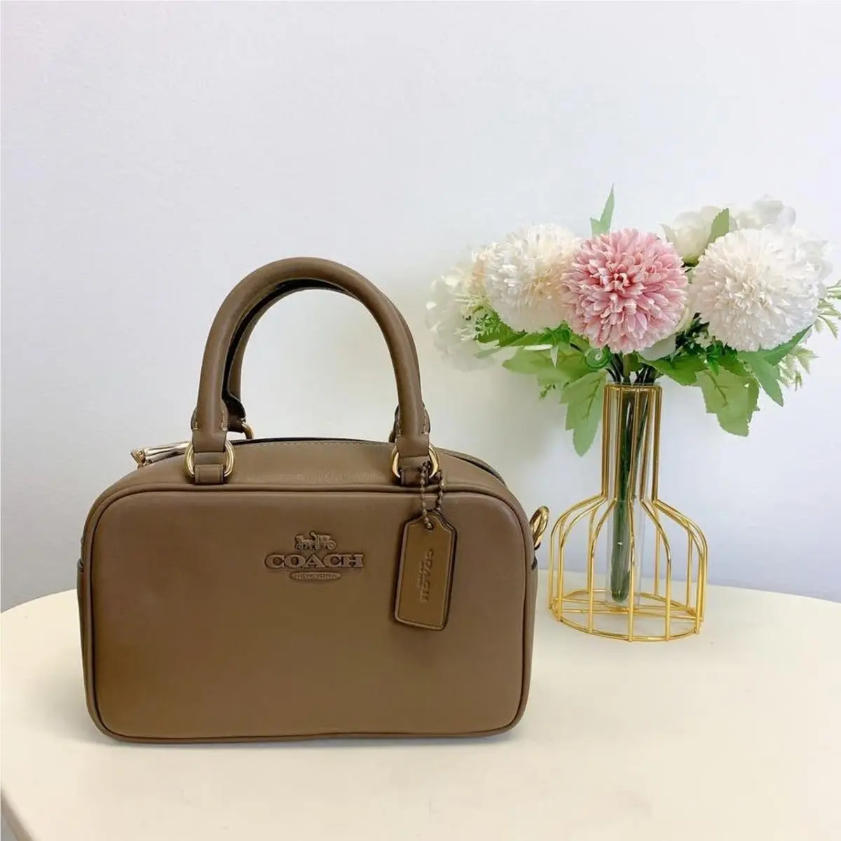 Coach CT776 Satchel Crossbody Bag in Im/dark Stone