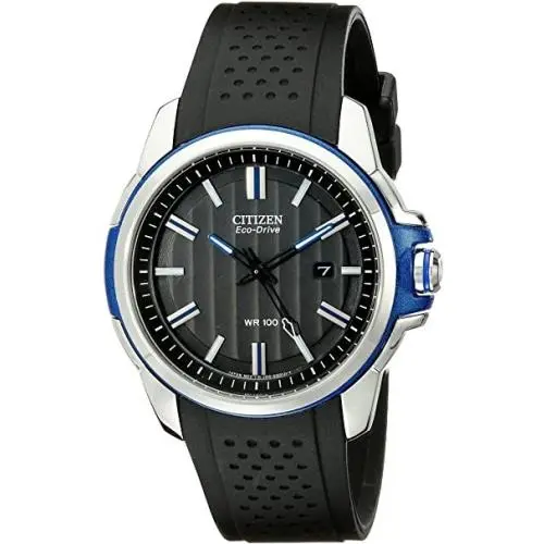 Citizen AW1151-04E Eco-drive AR 2.0 Patterned Black Dial Men`s Watch