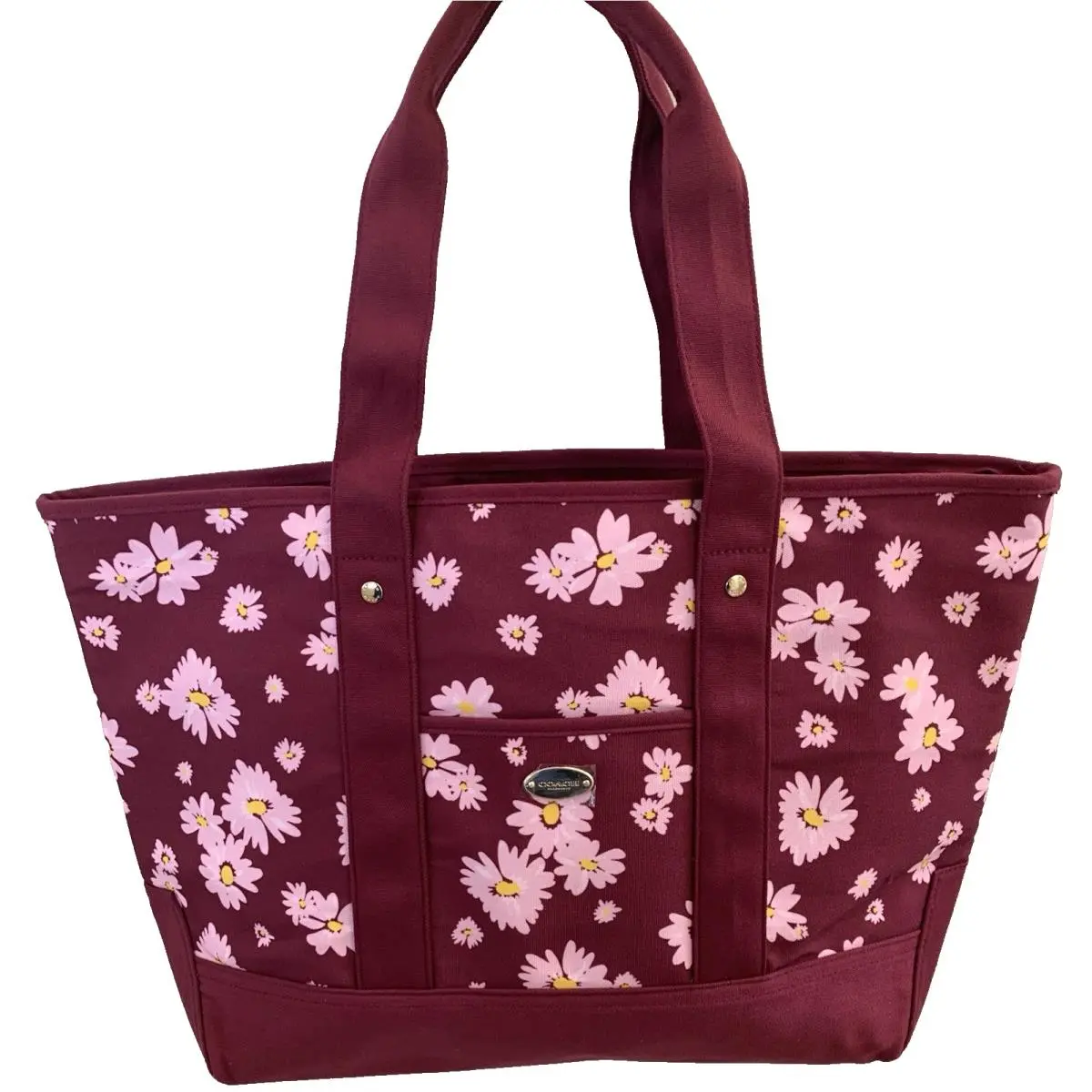 Coach Fragrance Canvas Tote Mauve Pink Flower Travel Overnight Shopper Bag