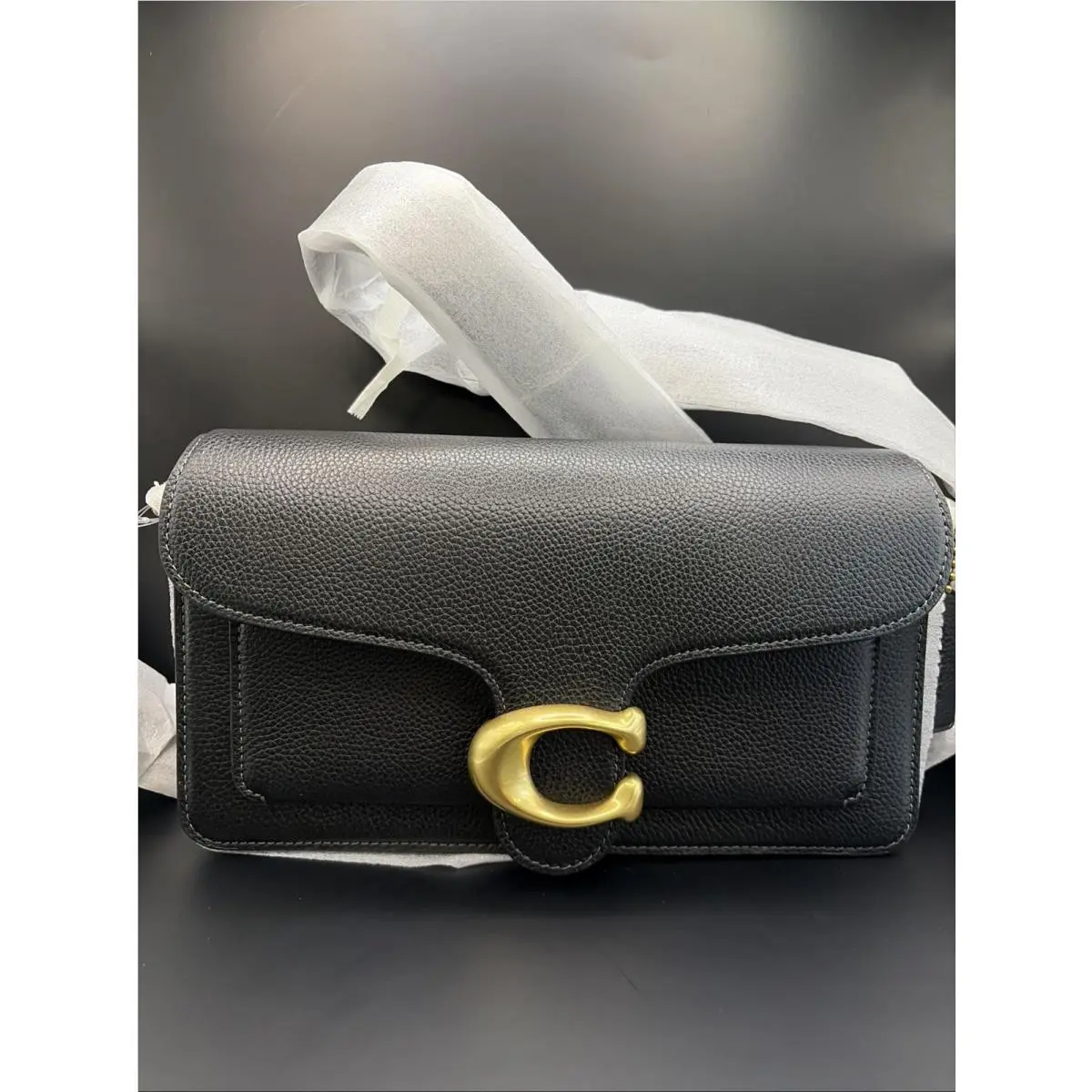 Coach Tabby Shoulder Bag 26 B4/Black Pebble Usa Ships Same Day