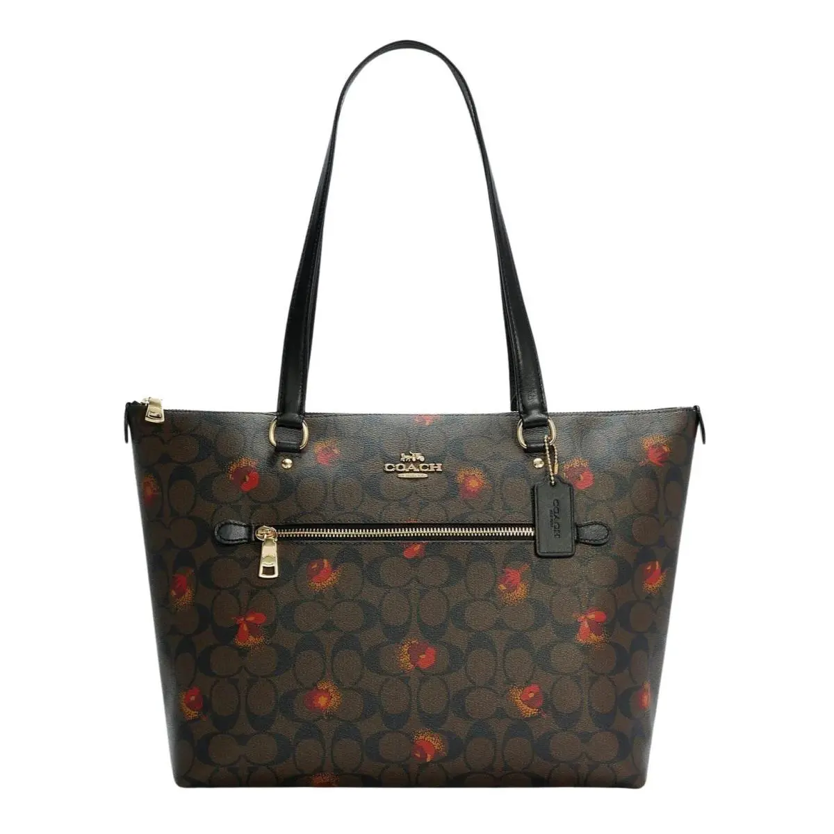 Coach Gallery Tote In Signature Canvas with The Tag