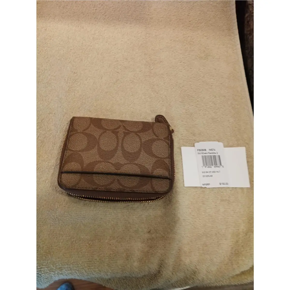 Khaki/ Saddle Coach Wallet