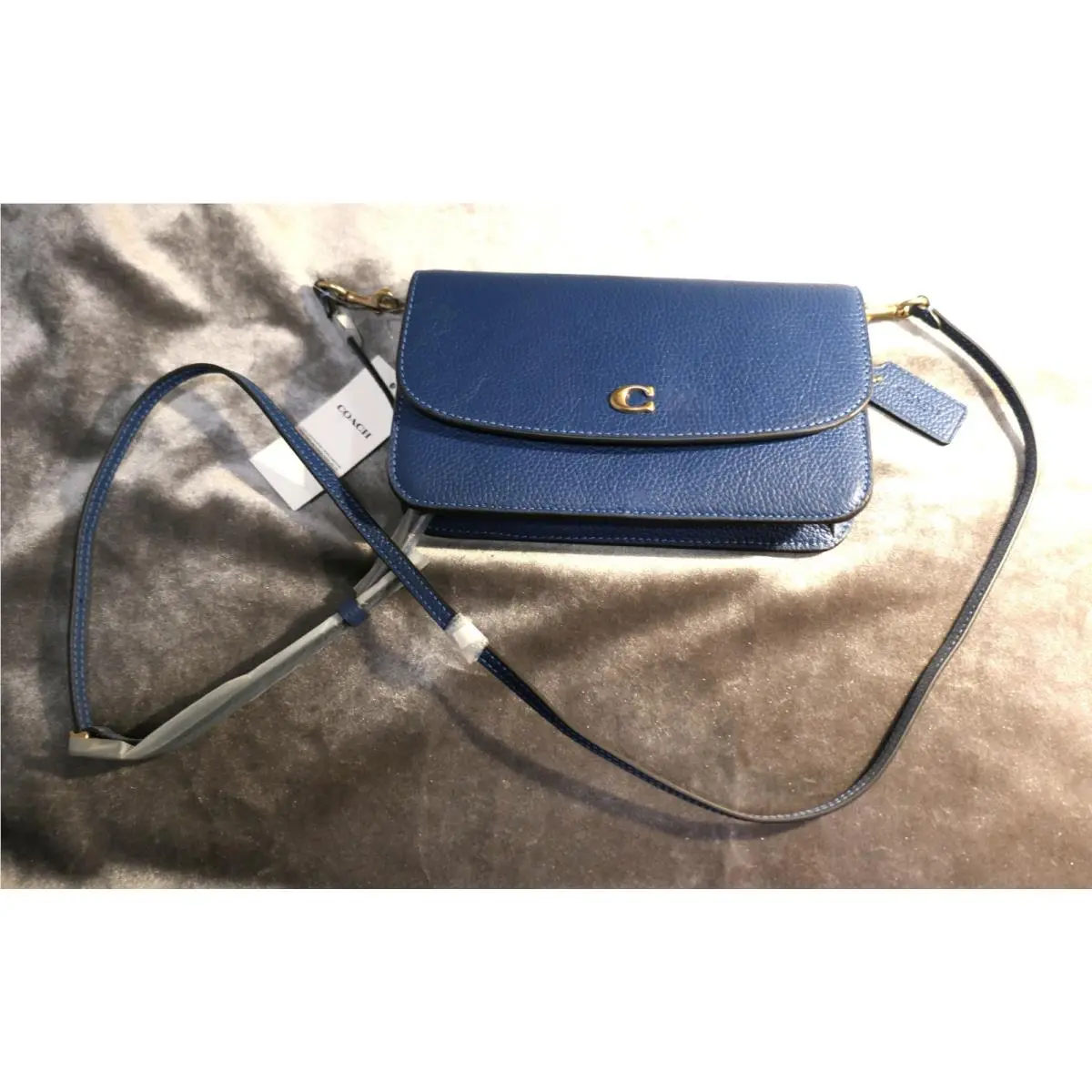Coach Pebble Leather Crossbody Hayden True Blue C4815 195.00
