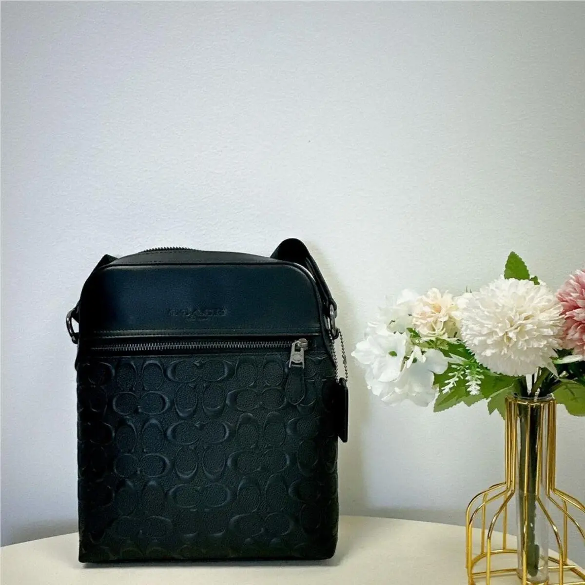 Coach 4009 Houston Flight Bag In Signature Leather IN Black