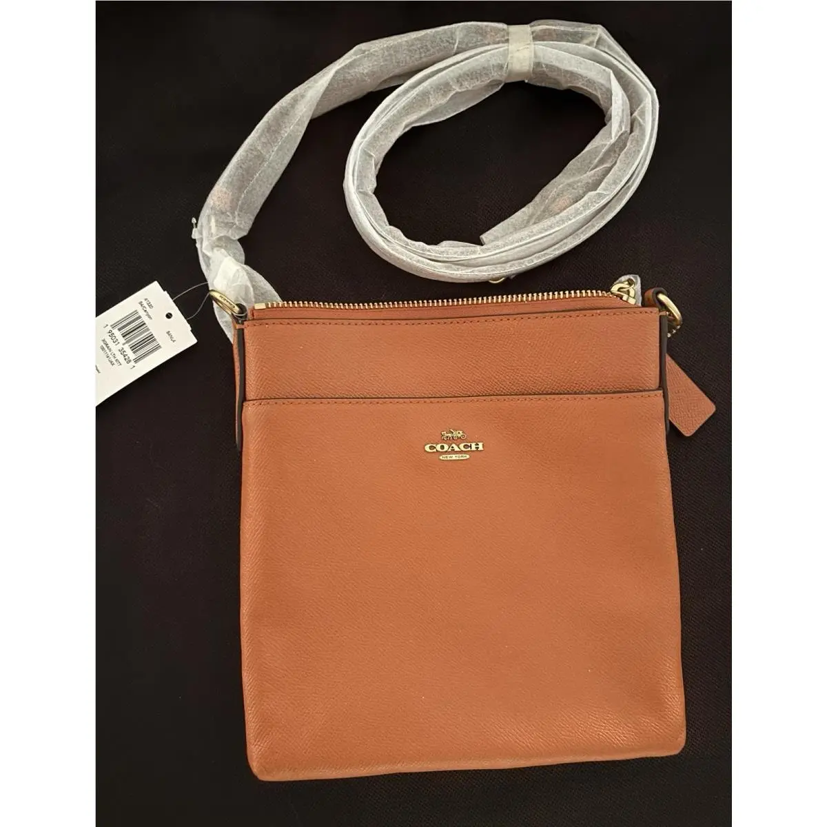 Coach Messenger Crossbody Bag Grain Leather Mango