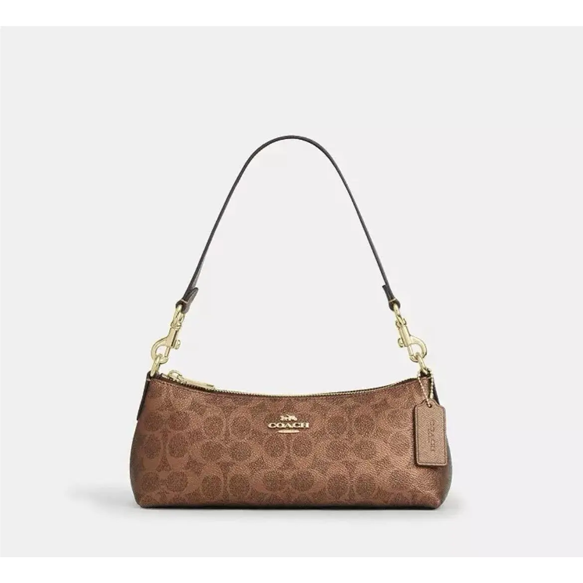 Coach Outlet Charlotte Shoulder Bag Signature Canvas CCL40 Imygq Brown/copper