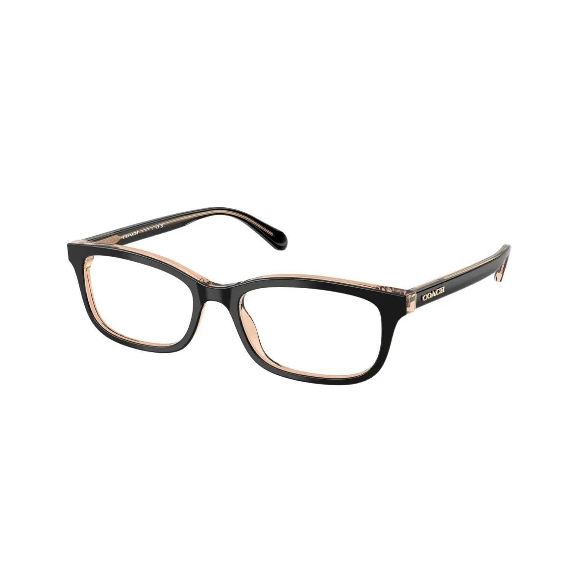Coach HC 6174 Black Transparent Blush Demo Lens 5781 Eyeglasses