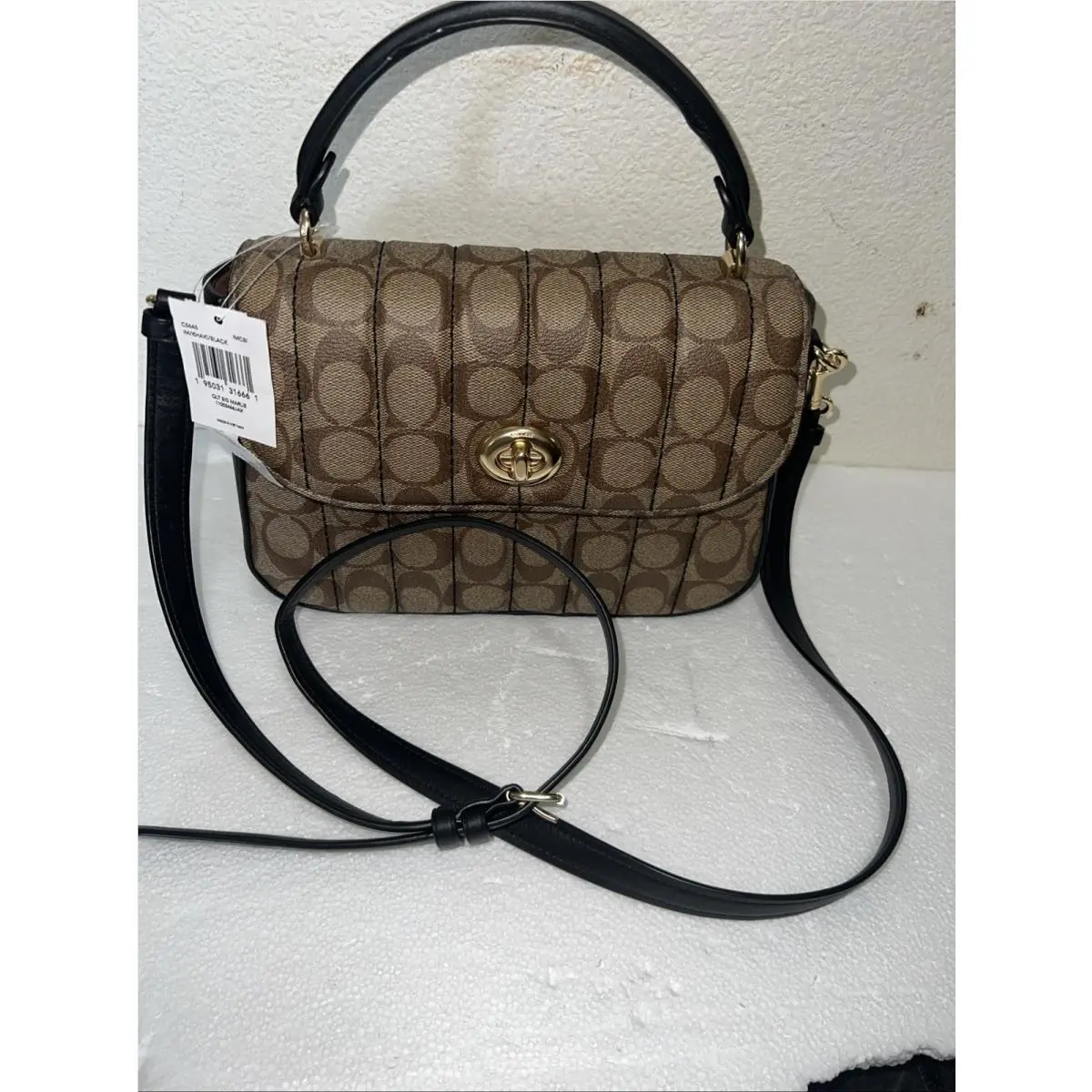 Coach Marlie Top Handle Satchel In Signature Canvas with Quilting C5645