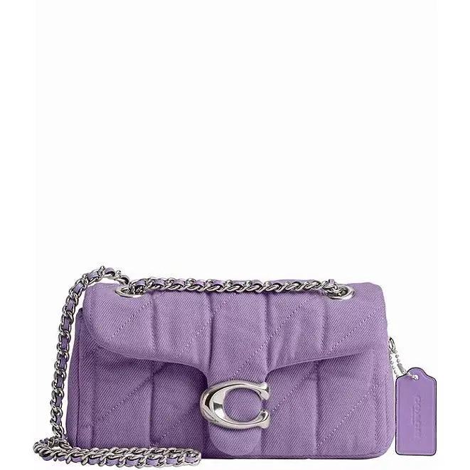 Coach Tabby 20 Colorful Denim Shoulder Bag CBG33 Quilted Iris Purple