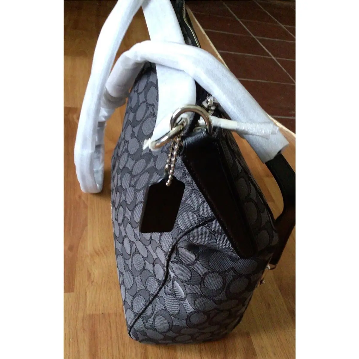 Coach Signature Black/smoke Convertible Strapshoulder Bag F58327 Ret