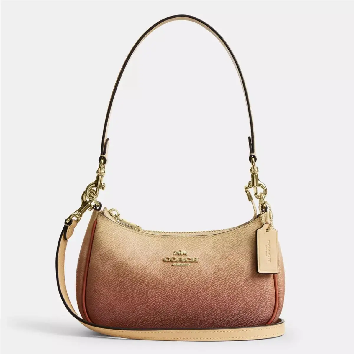 Teri Mini Crossbody Bag In Ombre Signature Canvas Gold/sunset by Coach