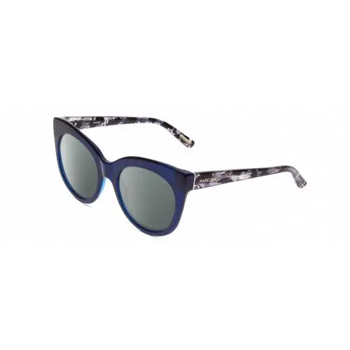 by Marciano GM0760 Cateye Polarized Sunglasses in Blue Marble 54mm 4 Optio Smoke Grey Polar by Guess
