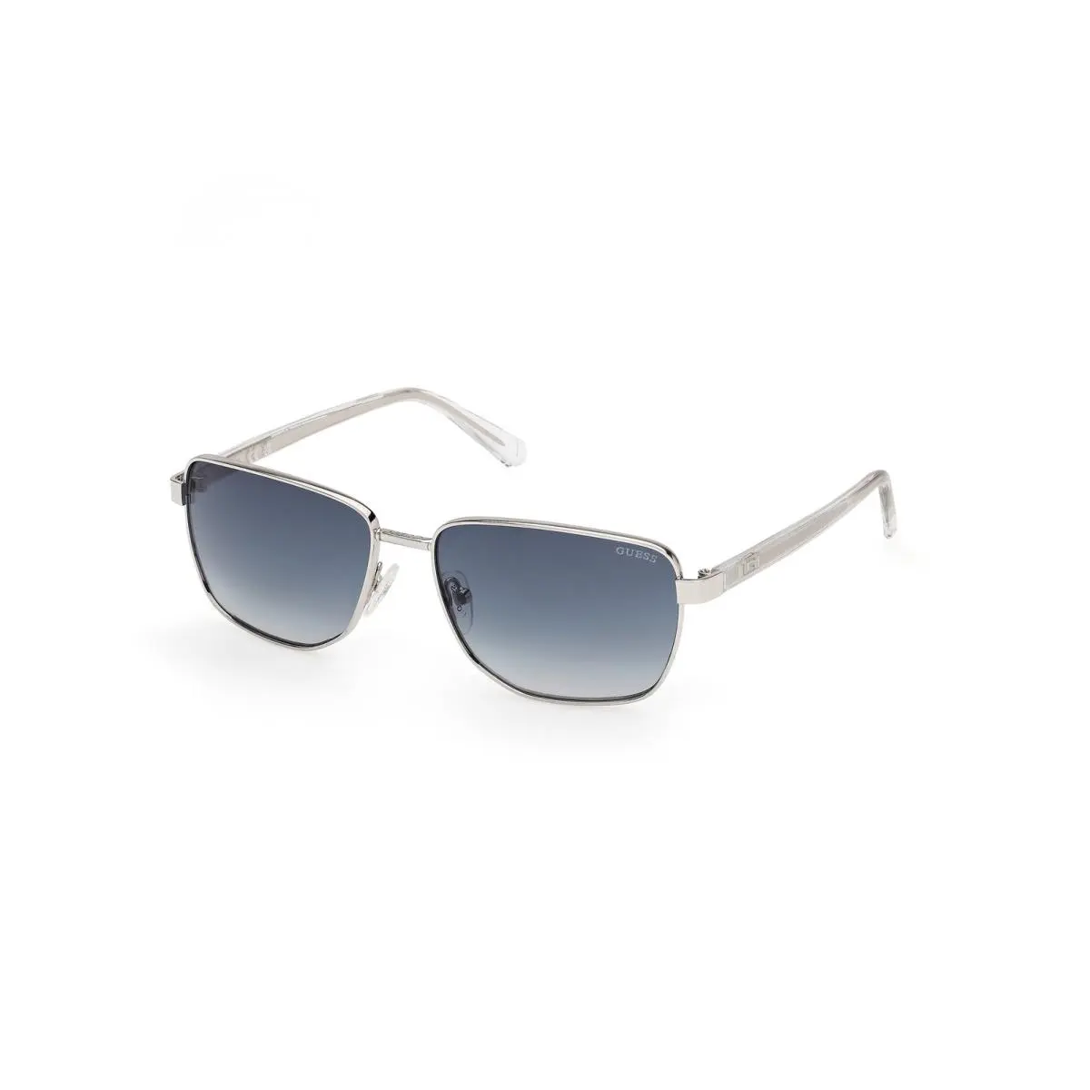 Guess GU 00312 Shiny Light Ruthenium / Crystal 10W Size 58 Sunglasses