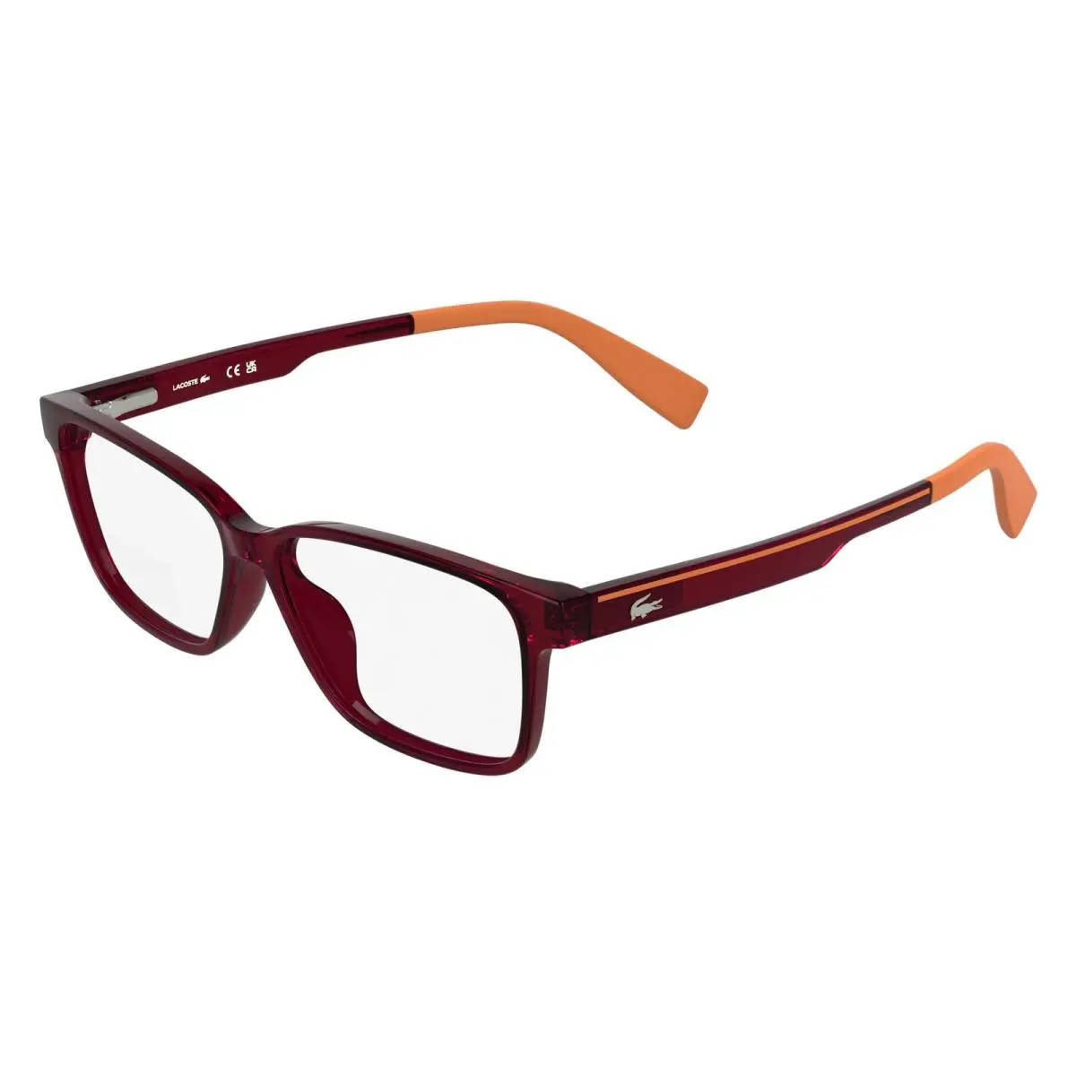 Lacoste L 3664 Transparent Red 615 Size 48 Eyeglasses