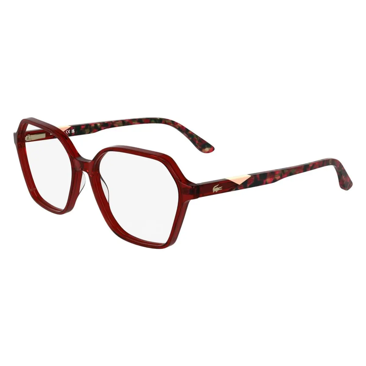 Lacoste L 2988 Trasnparent Red 615 Size 55 Eyeglasses
