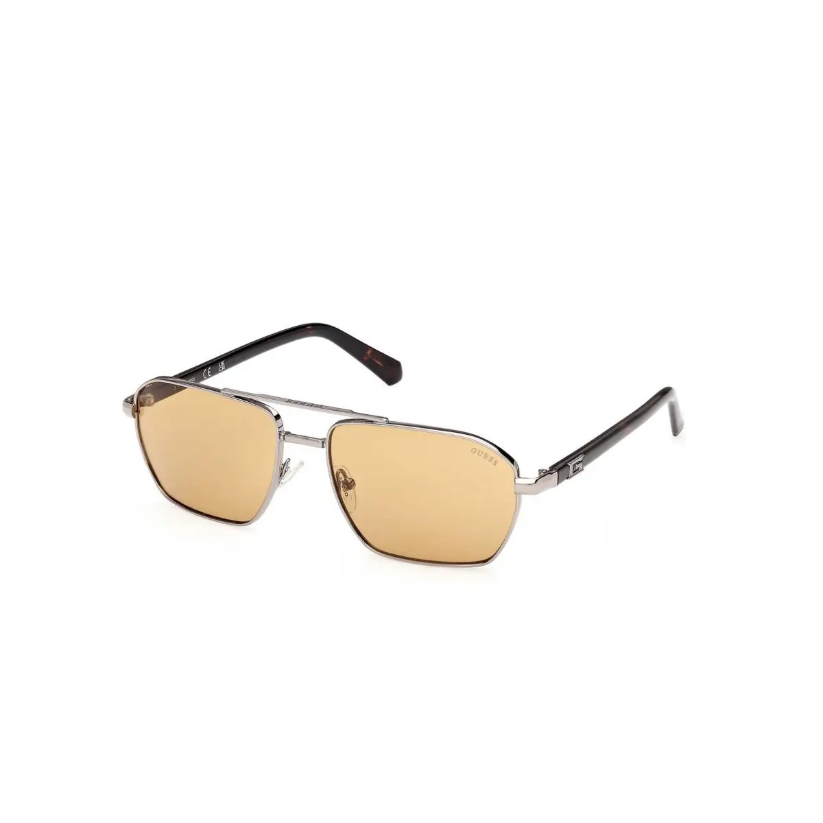 Guess GU 00301 Shiny Gunmetal / Dark Havana 08E Size 59 Sunglasses