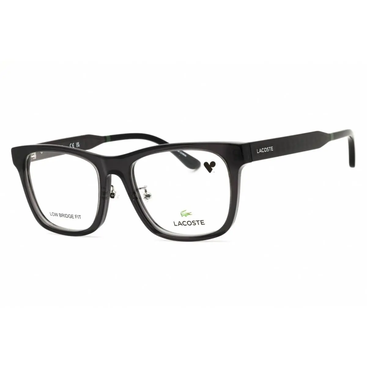 Men`s Eyeglasses Transparent Dark Grey Acetate Full Rim L2994LB 028 by Lacoste