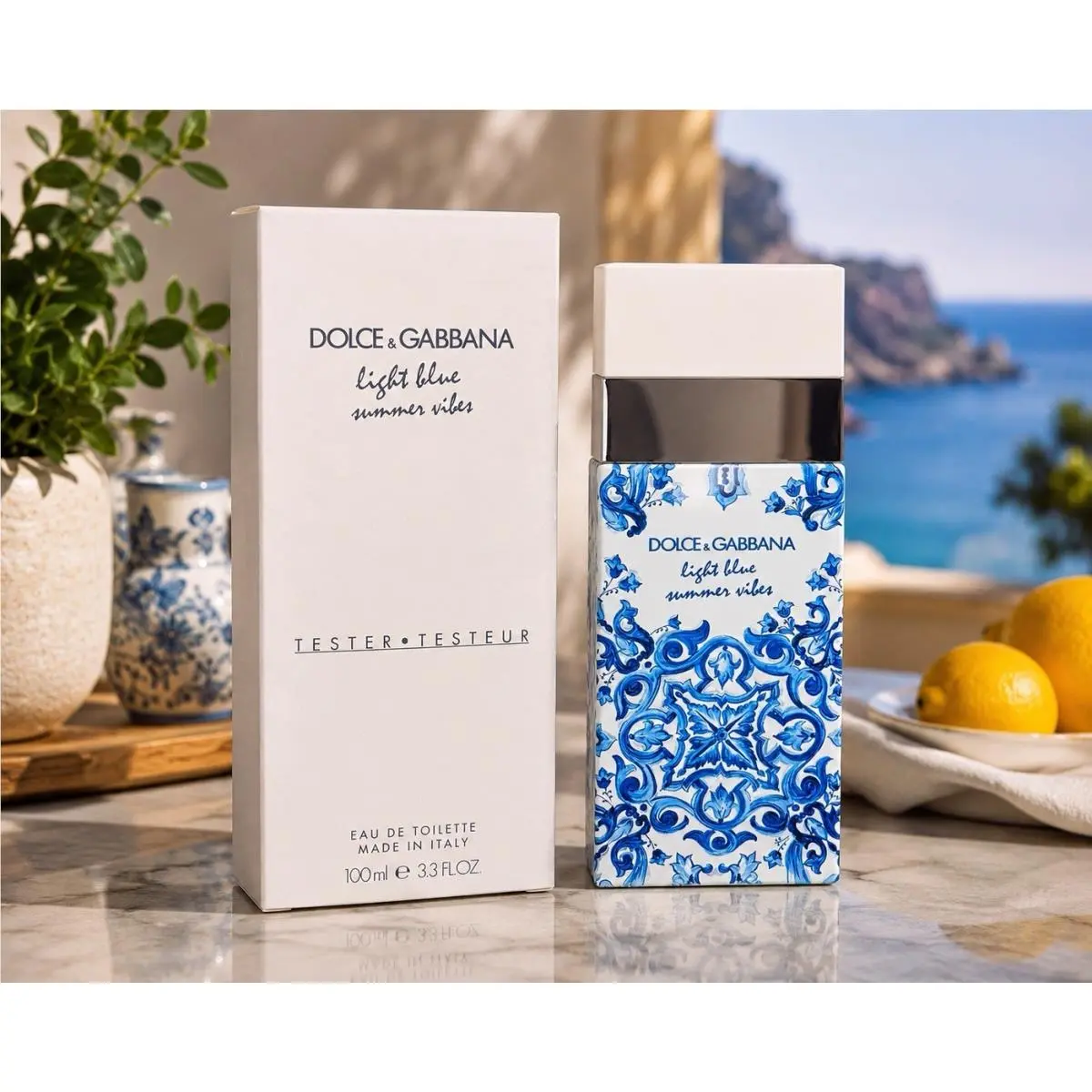 Dolce Gabbana Light Blue Summer Vibes 3.3oz 100 ml in Tester Box