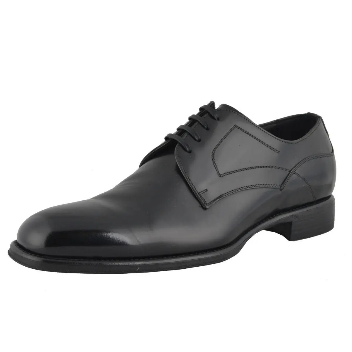 Dolce Gabbana Men`s Black Leather Oxfords Shoes US 6 IT 5 EU 39