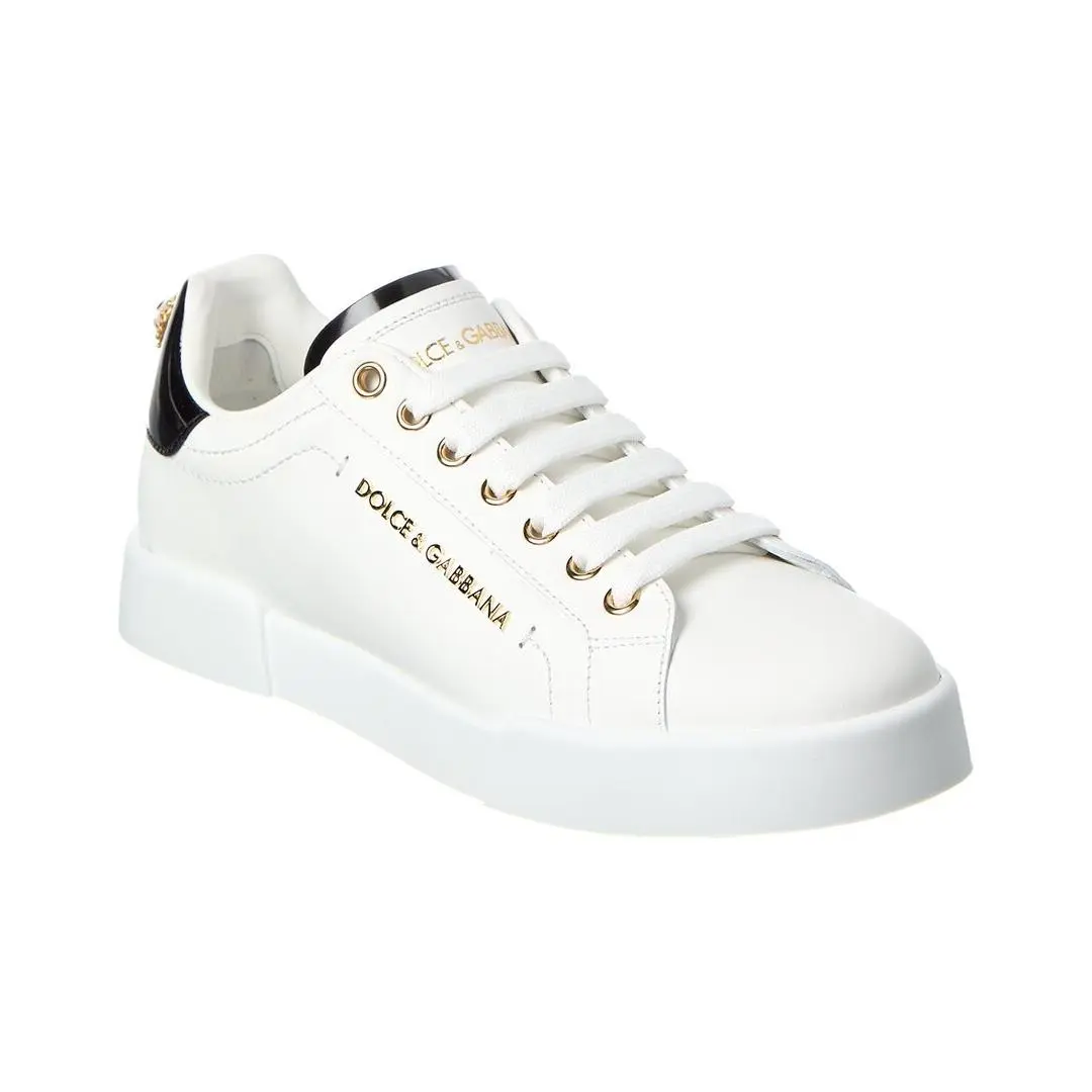 Dolce Gabbana Portofino Leather Sneaker Women`s White 37