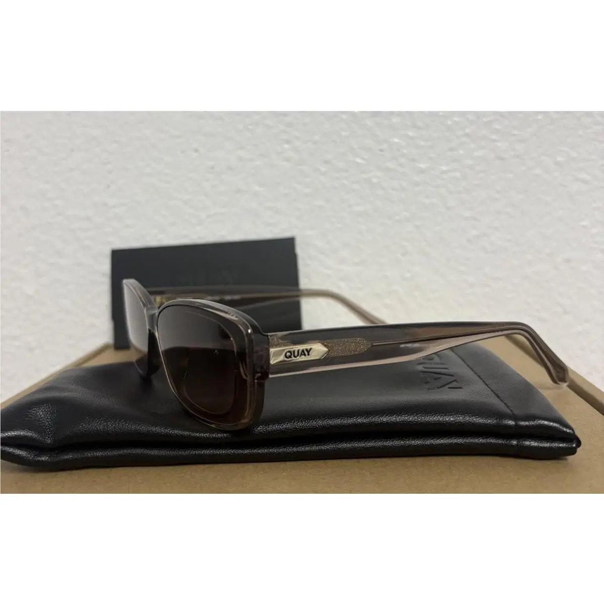 Quay Women’s Vibe Check Sunglasses Color Dow Frame/ Brown Fawn Lens