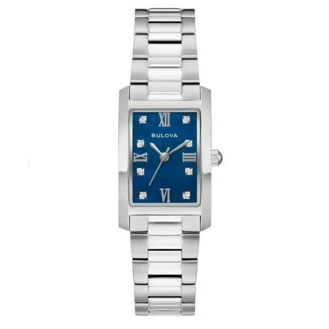 Bulova Classic 96P262 Diamond Blue Dial Stainless Steel Women`s Watch