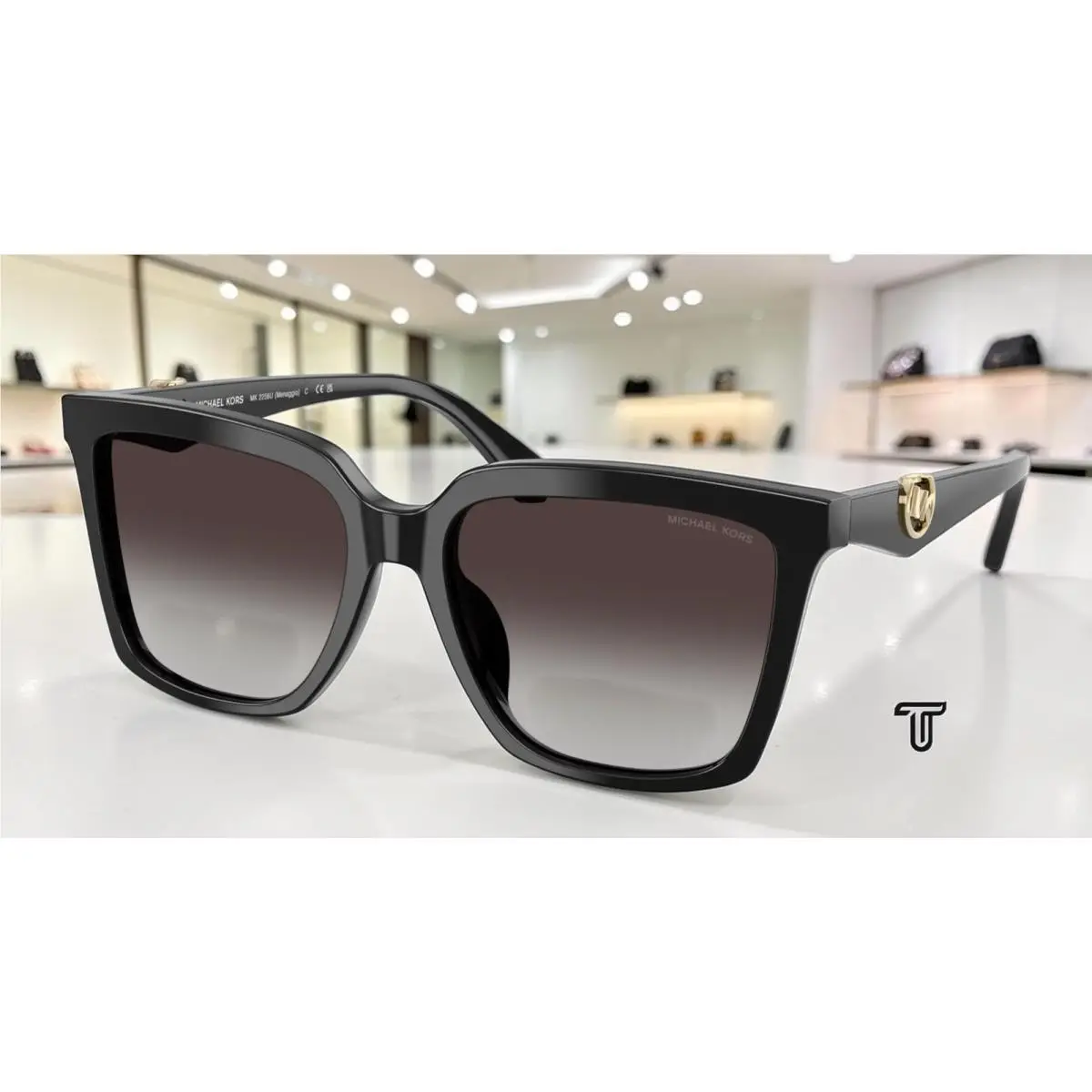 Michael Kors MK2256U 30058G Menaggio Black Grey Gradient 55mm Women`s Sunglasses