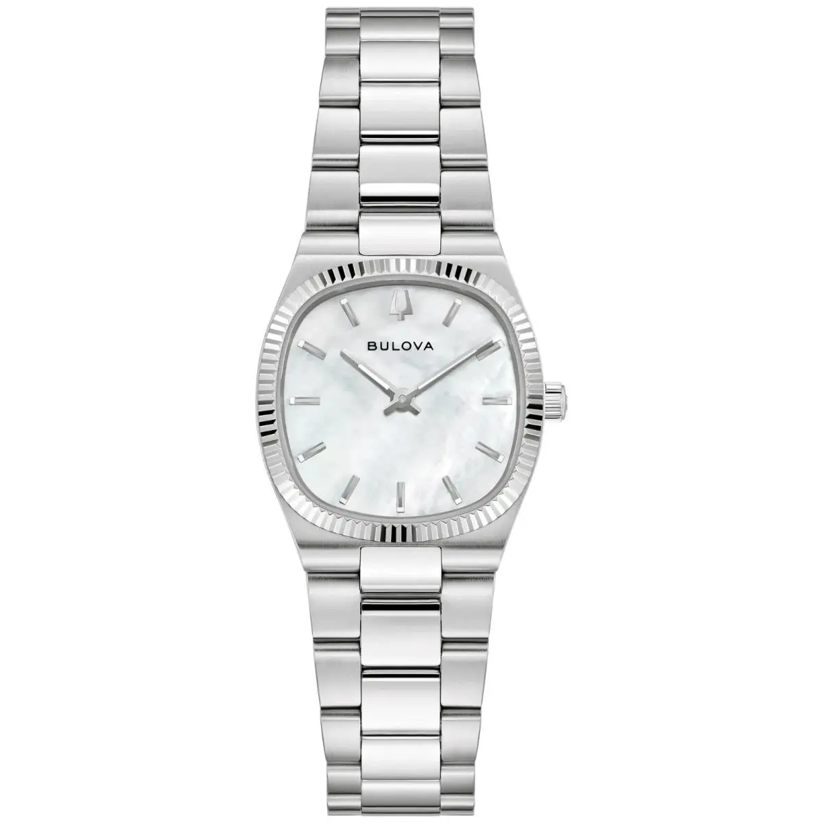 Bulova Super Seville Mini White Dial Stainless Women`s Watch 96L353