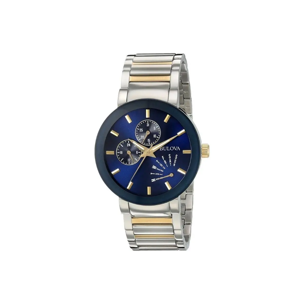 Bulova 98C123 Futuro Blue Dial Stainless Steel Modern Mens Watch Great Gift
