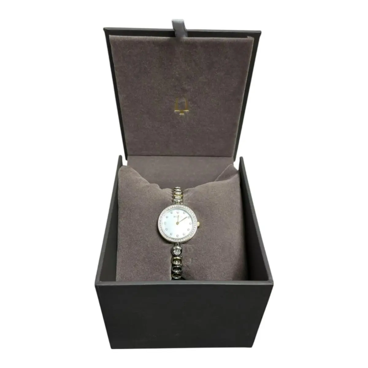 Bulova Womans Crystal Collection Two-tone 25mm Watch 98L299