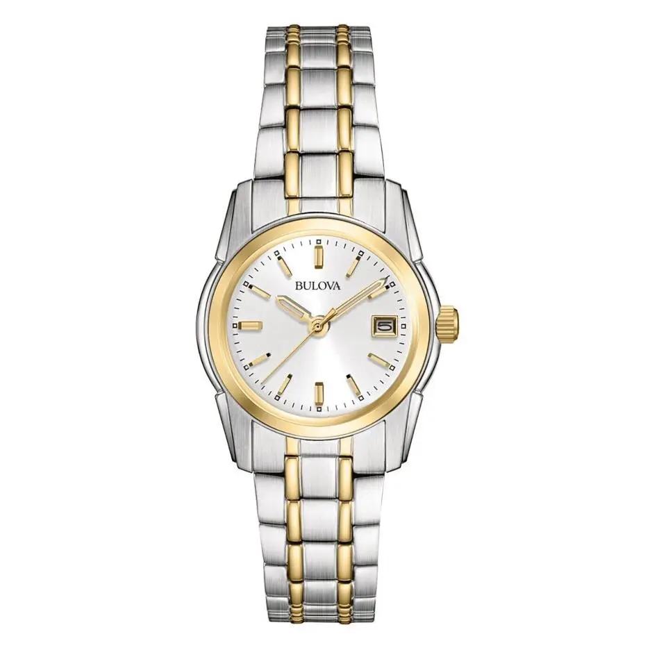 Bulova Ladies` Classic Two-tone Stainless Steel 3-Hand Watch - 98M105