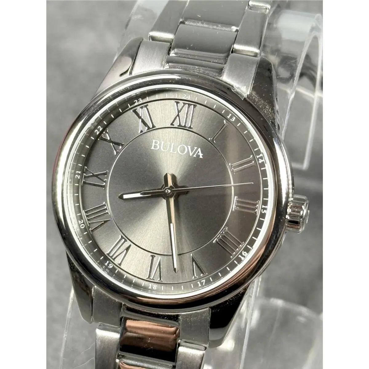 Bulova Ladies Quartz Watch C8692032 32mm Gray Dial with Papers