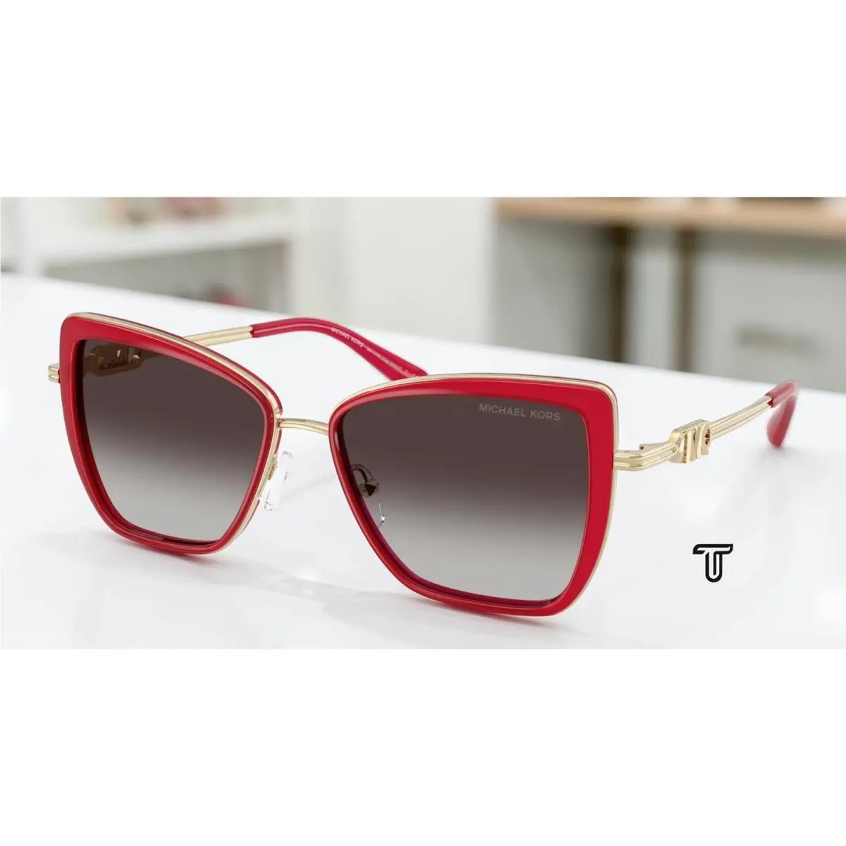 Michael Kors MK1178 40578G Sea Island Raspberry Grey Grad 55mm Womens Sunglasses