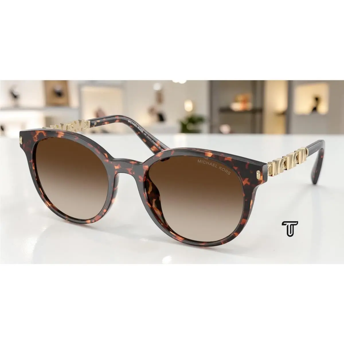 Michael Kors MK2264U 300613 Pienza Tortoise Smoke Grad 53 mm Women`s Sunglasses
