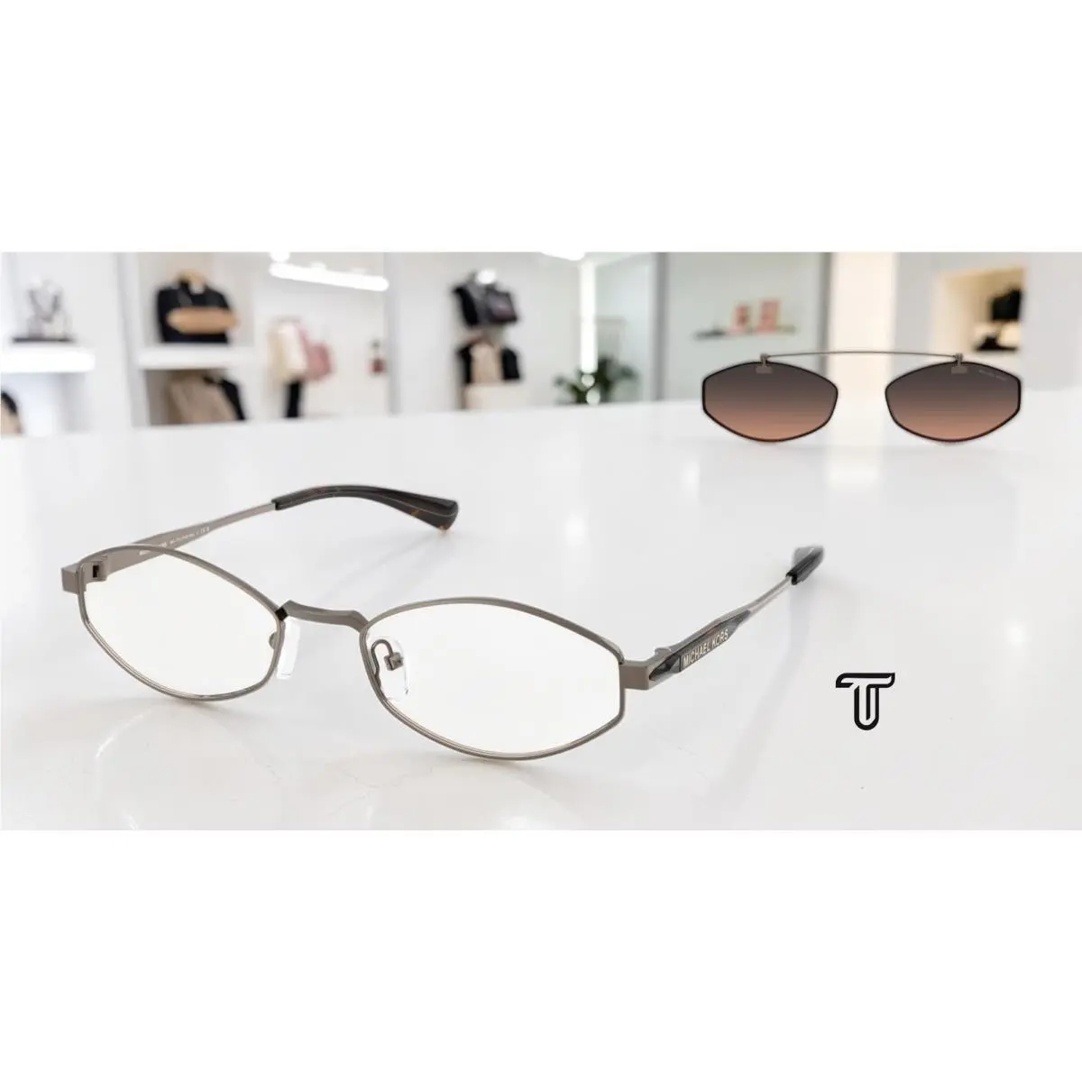 Michael Kors MK1175 19070L Palo Alto Matte Husk Brown Grad 56mm Men`s Sunglasses