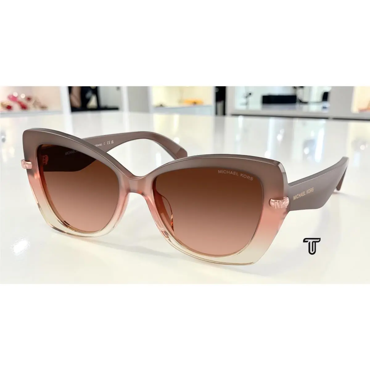 Michael Kors MK2258U 40355M Atlanta Soft Pink Pink Grad55mm Women Sunglasses - Frame: Soft Pink, Lens: Soft Pink Gradient